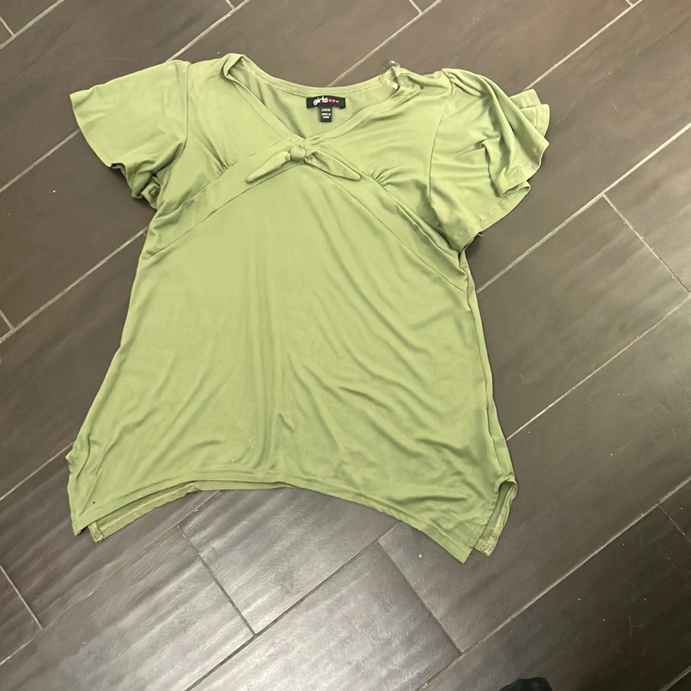Olive Green Kids Blouse